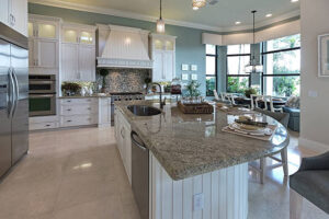 Beautiful Modern kitchen with a counter height bar