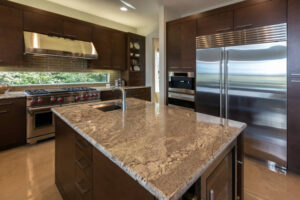Beautiful Modern kitchen with a counter height bar